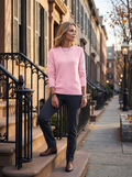 Iseult Women's Crewneck Sweater – Full-Length Sleeves, Ribbed Cuffs & Hem
