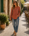 Ondine Women's Tunic Top – Asymmetric Hem, Side Slits & Comfortable Fit