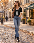 Leslie Women's Lightweight Knit Top – Casual Fit, Preppy Style & Summer Design