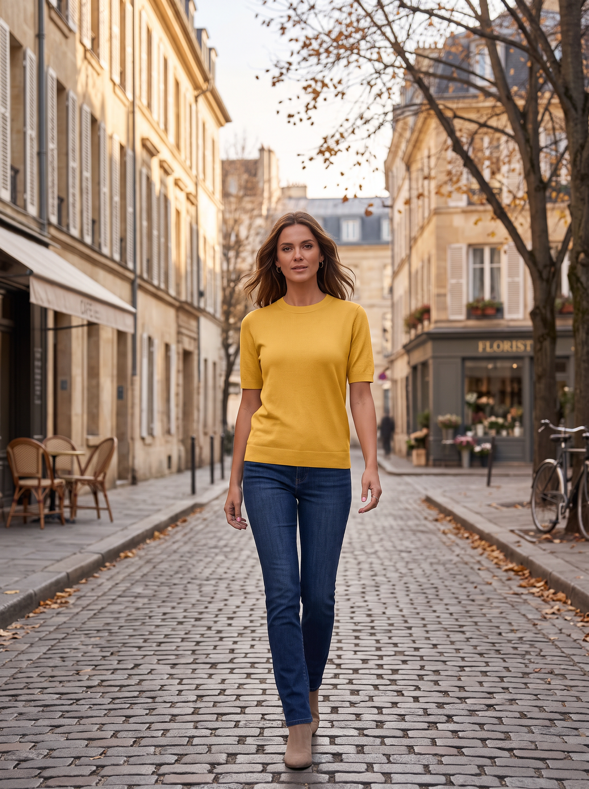 Delcine Women's Short-Sleeve Knit Sweater – Crewneck, Plush Knit & Pullover Design