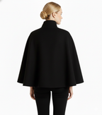 Kellyn Women's Wool Coat – Chic Mandarin Collar with Detachable Belt & Easy-Going Fit