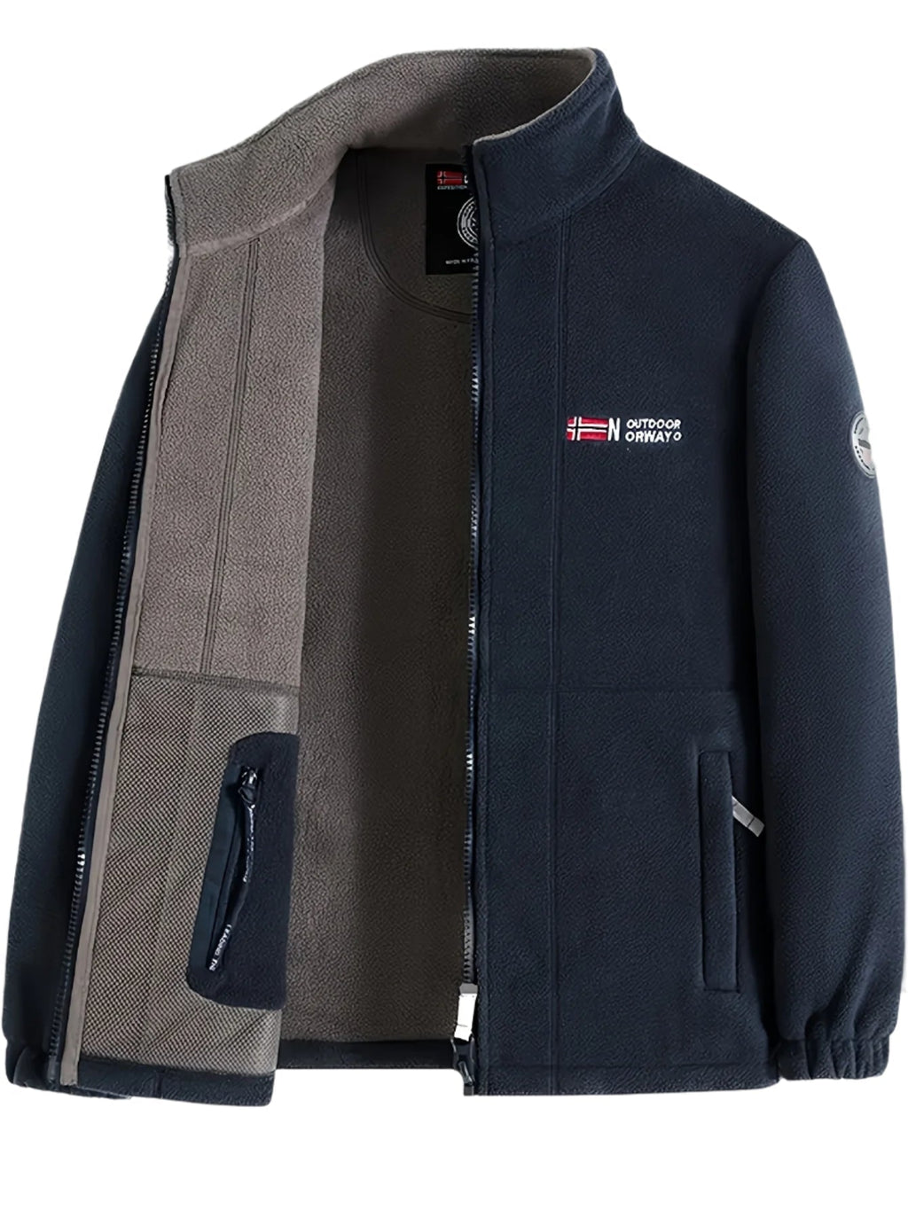 Halden Men's Outdoor Fleece Jacket – Gentle, Lightweight Warmth with a Protective Collar