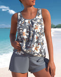Delcine Women's Tankini – Cozy 2-Piece Swimsuit with Padded Cups & Flattering Fit