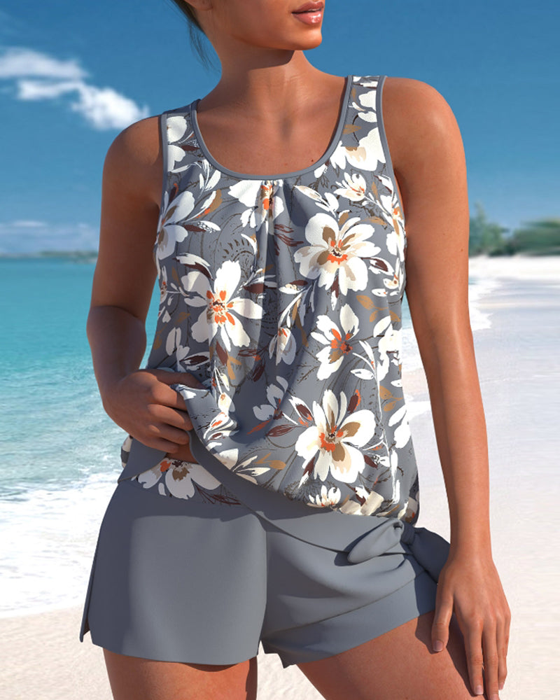 Delcine Women's Tankini – Cozy 2-Piece Swimsuit with Padded Cups & Flattering Fit