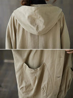 Kaspar Women's Trench Coat – Long With Hood Coat with an Sophisticated Fit for Rainy Days