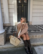 Freyja Women's Coat – Refined, Cozy Oversized Wool Coat for Winter