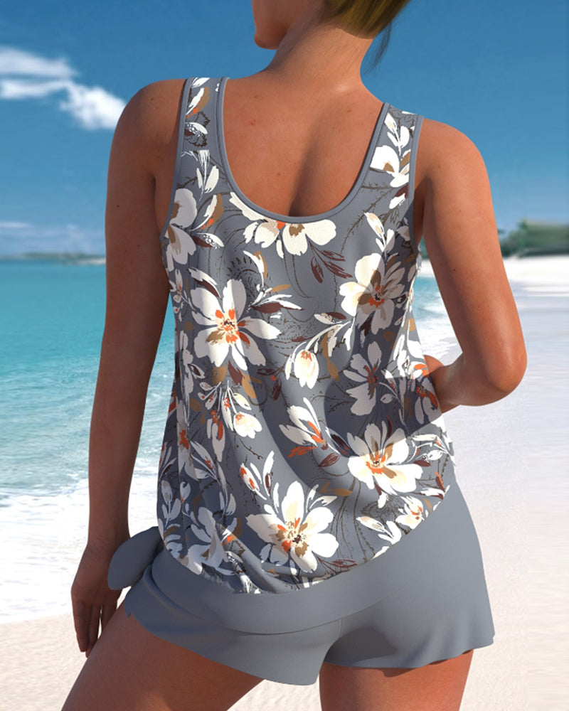 Delcine Women's Tankini – Cozy 2-Piece Swimsuit with Padded Cups & Flattering Fit
