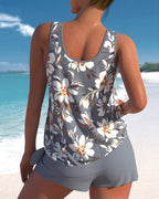 Delcine Women's Tankini – Cozy 2-Piece Swimsuit with Padded Cups & Flattering Fit