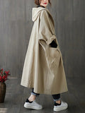 Kaspar Women's Trench Coat – Long With Hood Coat with an Sophisticated Fit for Rainy Days
