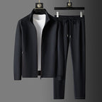 Theodric Men's Sophisticated Tracksuit – Premium Zip-Up Set with Tapered Trousers & Breathable Fabric