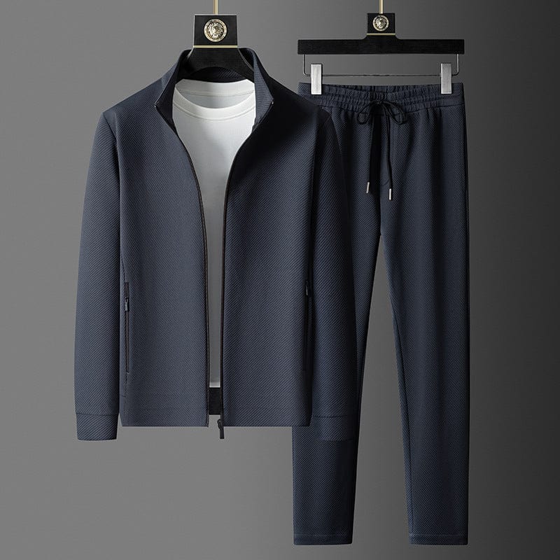 Theodric Men's Sophisticated Tracksuit – Premium Zip-Up Set with Tapered Trousers & Breathable Fabric