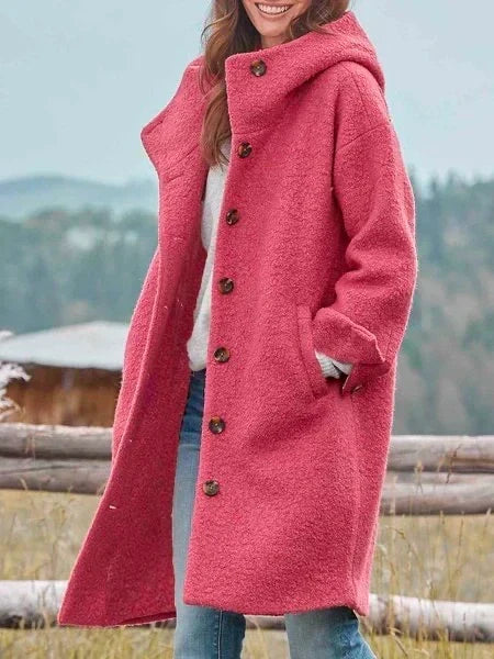 Siofra Women's Plush Wool Coat – Stylish, Insulating & Versatile for Winter