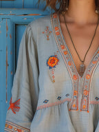 Ulyana Bohemian Women's Blouse – Genuine Embroidery & Breezy Summer Fit