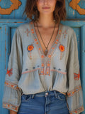 Ulyana Bohemian Women's Blouse – Genuine Embroidery & Breezy Summer Fit