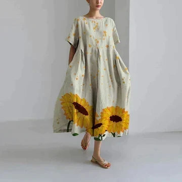 Nessa Women's Dress – Sophisticated Floral Print, Breathable Comfort & Easy Fit