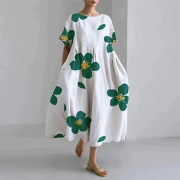 Nessa Women's Dress – Sophisticated Floral Print, Breathable Comfort & Easy Fit