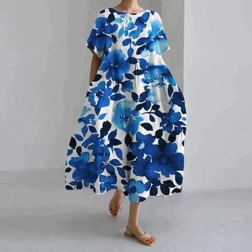 Nessa Women's Dress – Sophisticated Floral Print, Breathable Comfort & Easy Fit