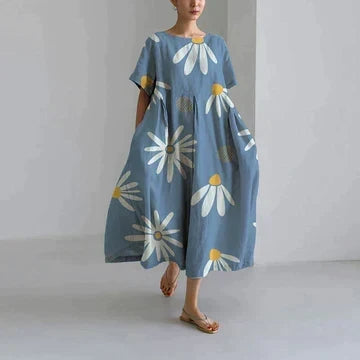 Nessa Women's Dress – Sophisticated Floral Print, Breathable Comfort & Easy Fit
