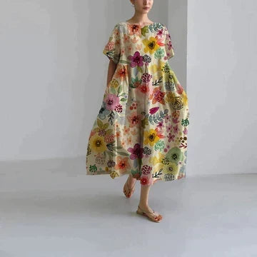 Nessa Women's Dress – Sophisticated Floral Print, Breathable Comfort & Easy Fit