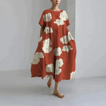 Nessa Women's Dress – Sophisticated Floral Print, Breathable Comfort & Easy Fit