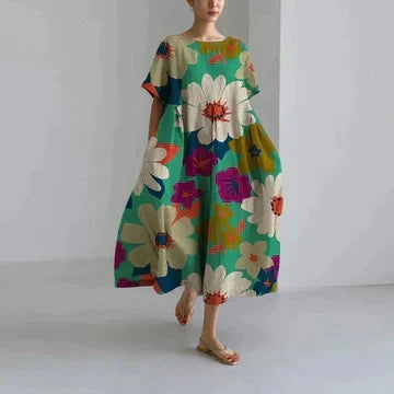 Nessa Women's Dress – Sophisticated Floral Print, Breathable Comfort & Easy Fit