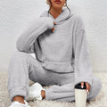 Torvald Women's Set – Gentle Fleece Pajamas with Hood & Relaxed Pants for Winter