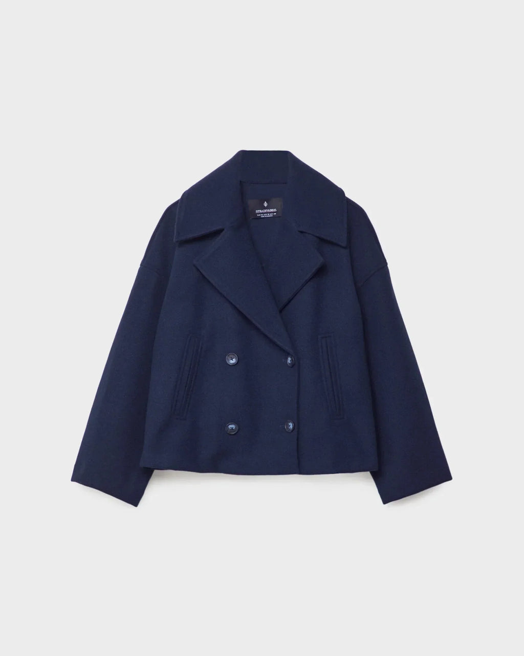 Una Women's Jacket – Short Wrap-Style Wool Coat, Refined & Cozy for Winter