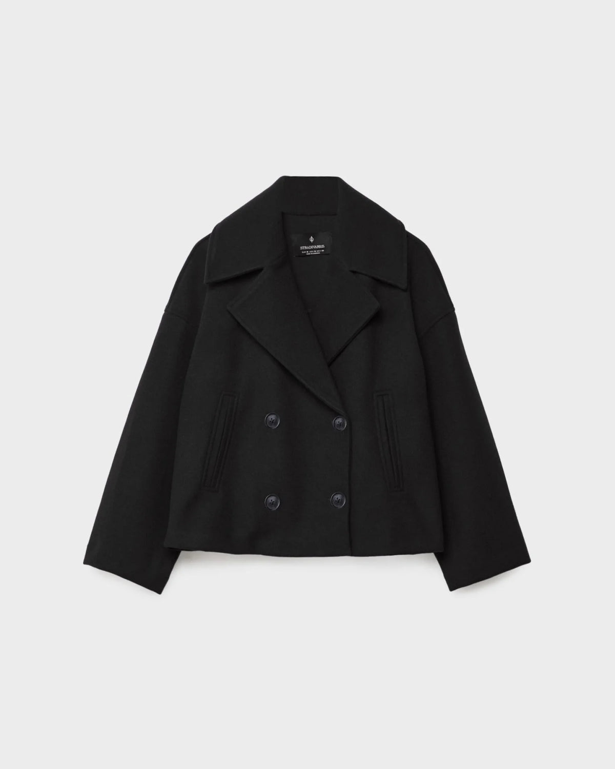 Una Women's Jacket – Short Wrap-Style Wool Coat, Refined & Cozy for Winter