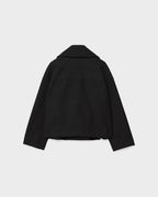 Una Women's Jacket – Short Wrap-Style Wool Coat, Refined & Cozy for Winter