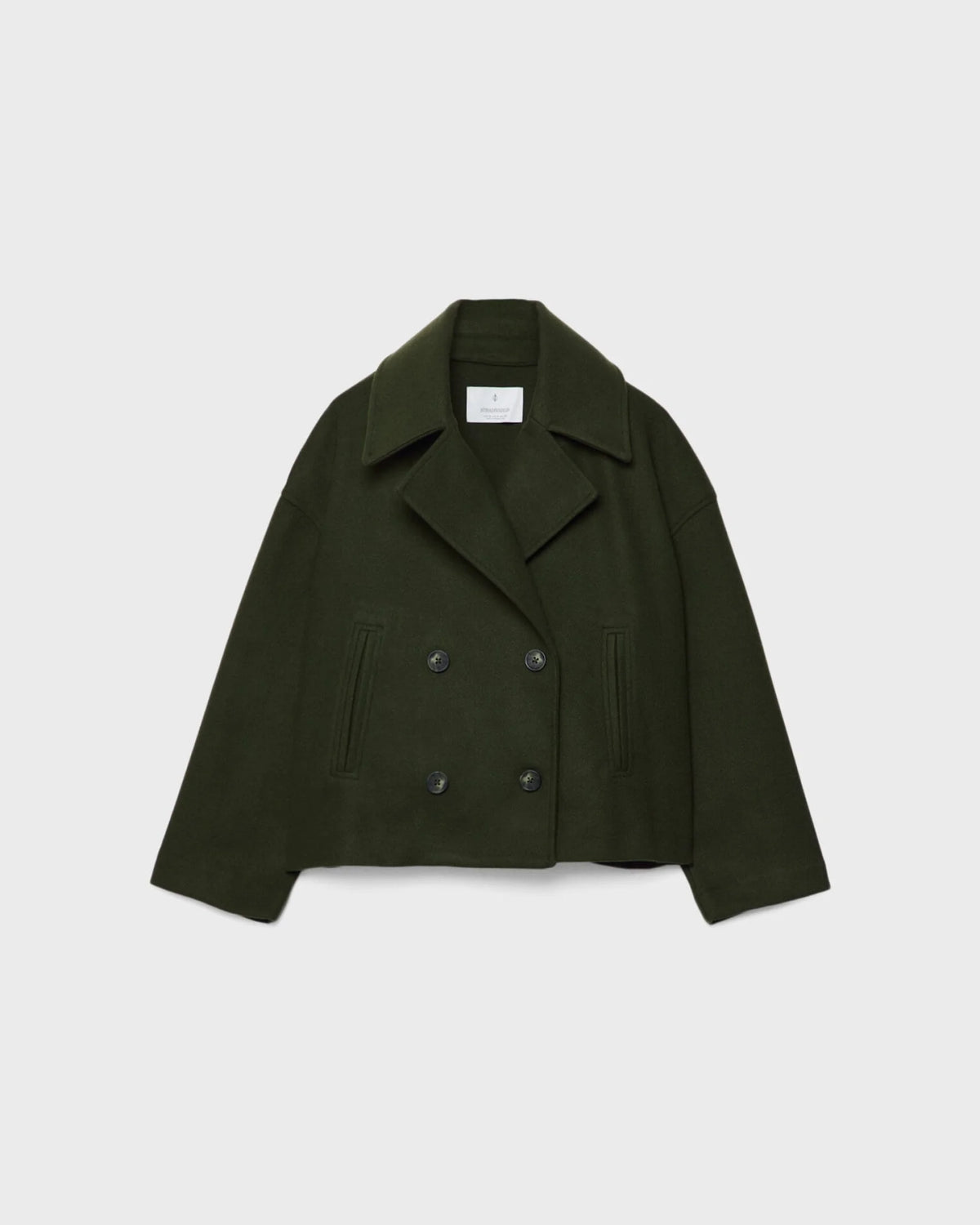 Una Women's Jacket – Short Wrap-Style Wool Coat, Refined & Cozy for Winter