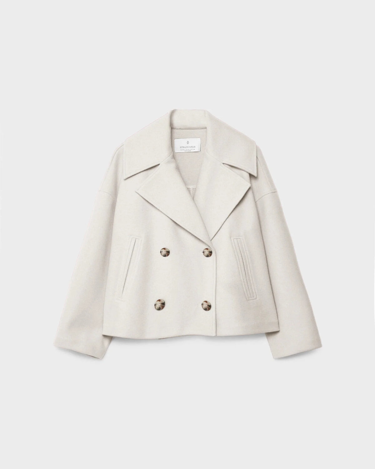 Una Women's Jacket – Short Wrap-Style Wool Coat, Refined & Cozy for Winter