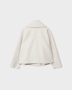 Una Women's Jacket – Short Wrap-Style Wool Coat, Refined & Cozy for Winter