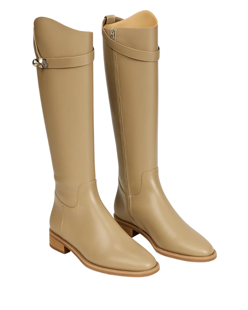 Jovan Women's Below-the-Knee Boots – Minimalist Design, Cozy Low Heel & Chic Style