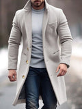Ferelith Men's Winter Coat – Long-Line Silhouette, Handy Handy Pockets, Button-Up Front & Tailored Fit